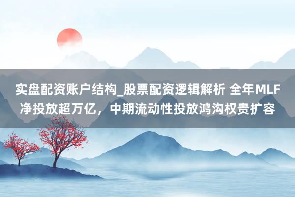 实盘配资账户结构_股票配资逻辑解析 全年MLF净投放超万亿，中期流动性投放鸿沟权贵扩容