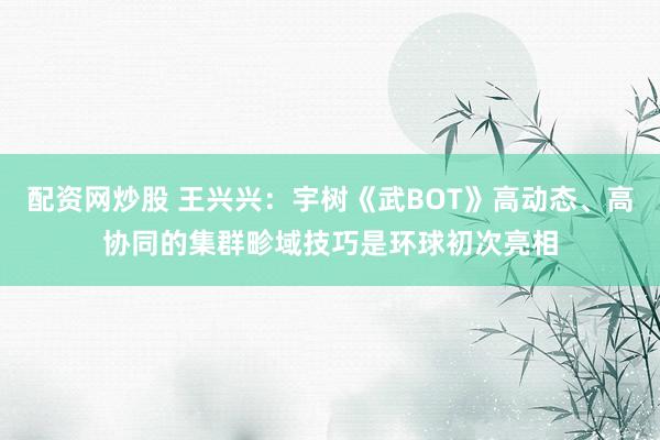 配资网炒股 王兴兴：宇树《武BOT》高动态、高协同的集群畛域技巧是环球初次亮相